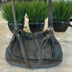 Genuine leather hobo bag